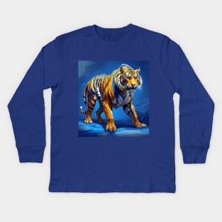 Majestic Tiger of San Nicolas de los garza Kids Long Sleeve T-Shirt